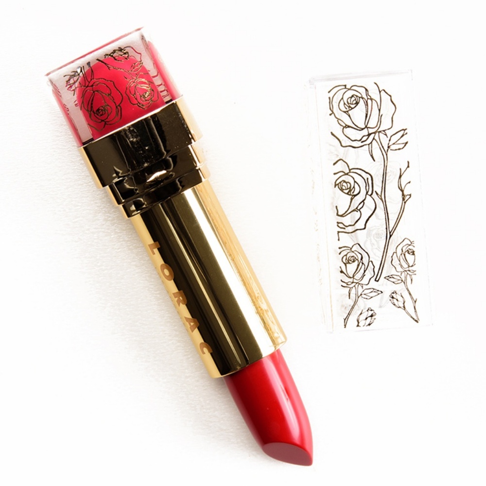 ❇️🧚‍♀️RED ROSE Lorac Beauty & the Beast Lipstick NWOBox